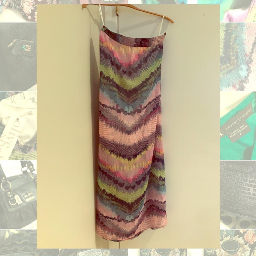 Rainbow High Waisted Long Maxi Skirt